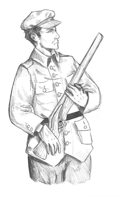 Żołnierz Legionów jako karciany "Walet"