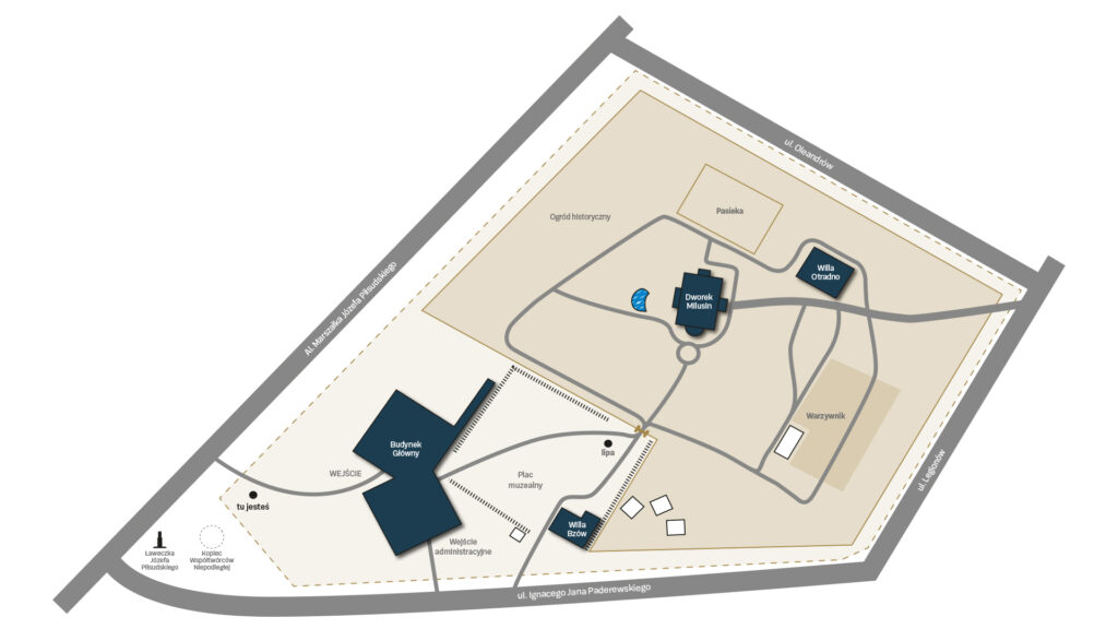 plan sytuacyjny terenu muzeum
